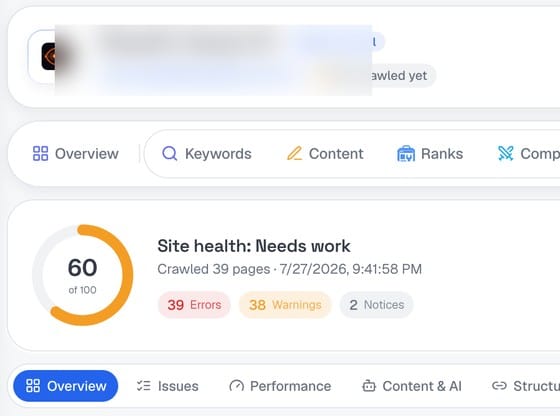 SerpScale site audit report